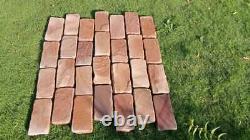 Modak 40mm Driveway Block Paving Setts India Sandstone Garden Material 200x100mm