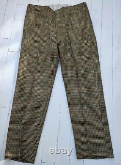 NEW BESPOKE HEAVY WOOL PLAID SUIT 44 Chest / 36 Waist OUTSTANDING PERFECT