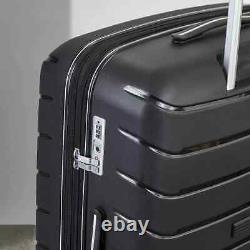 NEW Rock Prime 3 Piece Hardside Luggage Set in Black