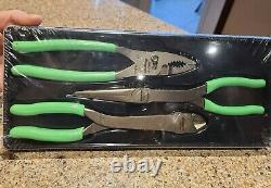 NEW SNAP ON HEAVY DUTY 3 piece Pliers, Cutters Set PL330ACFG (GREEN)