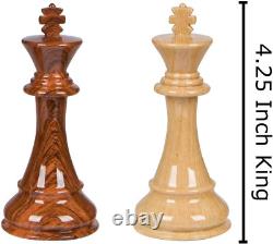 Nero High Polymer Extra Heavy Weighted Chess Pieces with 4.25 Inch King and Extr