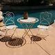 New! 3 Piece Marseille Antiqued Heavy Iron Folding Bistro Set -2 Chairs + Table