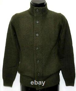 New Barbour Cardigan Wool Dark Green Patch Zip Thru MKN0731 Sweater Patches