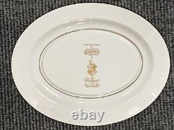 New De Lamerie China Heavily Gold Encrusted Christmas Garland Oval Platter 13