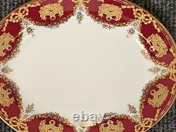 New De Lamerie China Heavily Gold Encrusted Christmas Garland Oval Platter 13