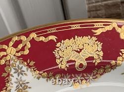 New De Lamerie China Heavily Gold Encrusted Christmas Garland Oval Platter 13