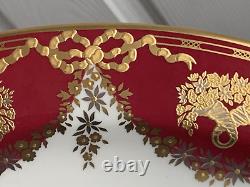 New De Lamerie China Heavily Gold Encrusted Christmas Garland Oval Platter 13