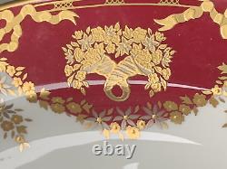 New De Lamerie China Heavily Gold Encrusted Christmas Garland Oval Platter 13