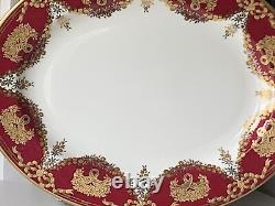 New De Lamerie China Heavily Gold Encrusted Christmas Garland Oval Platter 13