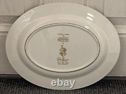 New De Lamerie China Heavily Gold Encrusted Christmas Garland Oval Platter 13