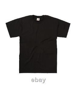 New Fruit Of The Loom Heavy 100% Cotton 144 Piece Black T-shirt Pack Wholesale