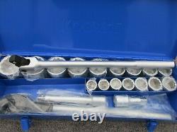 New, HEAVY DUTY Kobalt 20 Piece Mechanic's 3/4 Drive Socket and Ratchet Set