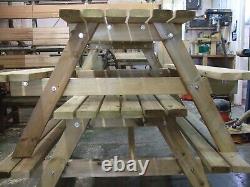 New Hand Made 6ft Patio Garden Pub Picnic Bench Table Seat Heavy Duty Fsc Timber