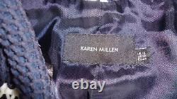 New Karen Millen Fabulous Heavy Quality Navy/white Dress Suit Size 16
