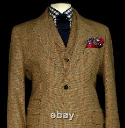 New Mens House Bruar Heavy Tweed Shooting 3 Piece Bespoke Suit 46r W40 X L33