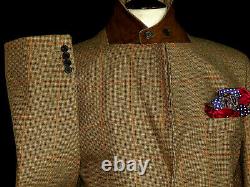 New Mens House Bruar Heavy Tweed Shooting 3 Piece Bespoke Suit 46r W40 X L33