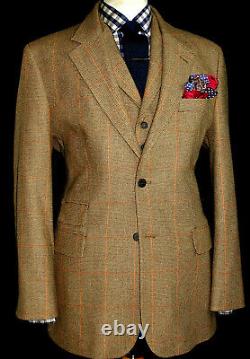 New Mens House Bruar Heavy Tweed Shooting 3 Piece Bespoke Suit 46r W40 X L33