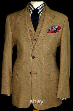 New Mens House Bruar Heavy Tweed Shooting 3 Piece Bespoke Suit 46r W40 X L33