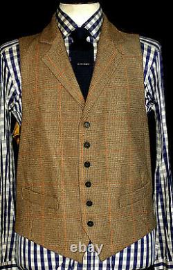 New Mens House Bruar Heavy Tweed Shooting 3 Piece Bespoke Suit 46r W40 X L33