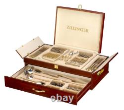 New Zillinger Gold Heavy 72 Piece Cutlery Set Stainless Steel Canteen In 3design