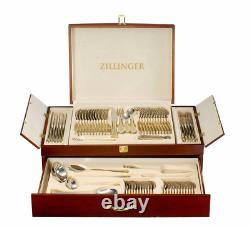 New Zillinger Gold Heavy 72 Piece Cutlery Set Stainless Steel Canteen In 3design