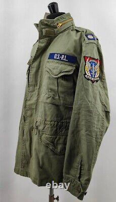 NewPolo Ralph Lauren M65 military patch army field combat jacket Size L RRP £389