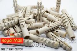 Nylon Wall Plug Raw Plug Rimless M5-10 Heavy Duty Universal Rawl Plug All Size