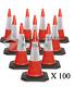 Pack Of 100 Heavy Duty Elite U. K Traffic Cones (2 Piece 1000 Mm)