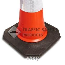 PACK OF 50 Heavy Duty ELITE U. K Traffic Cones (2 PIECE 1000 mm)