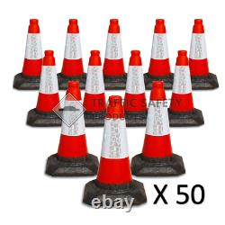 PACK OF 50 Heavy Duty U. K Traffic Cones (1 PIECE 450mm)