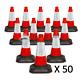 Pack Of 50 Heavy Duty U. K Traffic Cones (1 Piece 450mm)