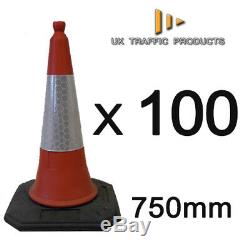 PALLET OF 100 U. K ELITE Traffic Cones (2 PIECE 750mm HEAVY DUTY)