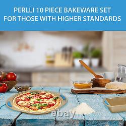 PERLLI Nonstick Bakeware Set Baking Pan Set, 10 Piece Heavy Duty Professional Ki