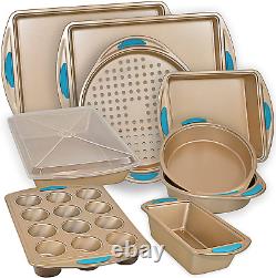 PERLLI Nonstick Bakeware Set Baking Pan Set, 10 Piece Heavy Duty Professional Ki