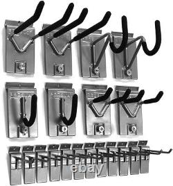 PROSLAT 11004 1/8 Backplates Steel Hook Kit For PVC Slatwall (20-Piece)