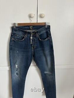 PRPS Jeans Mens 30x28 Windsor Crop Skinny Heavy Whiskered Dark Patch Wash NEW
