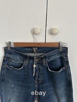 PRPS Jeans Mens 30x28 Windsor Crop Skinny Heavy Whiskered Dark Patch Wash NEW