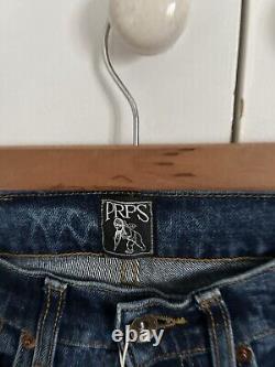 PRPS Jeans Mens 30x28 Windsor Crop Skinny Heavy Whiskered Dark Patch Wash NEW