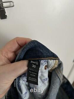PRPS Jeans Mens 30x28 Windsor Crop Skinny Heavy Whiskered Dark Patch Wash NEW