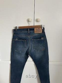 PRPS Jeans Mens 30x28 Windsor Crop Skinny Heavy Whiskered Dark Patch Wash NEW