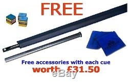 Peradon Lazer One-Piece Snooker Cue with FREE Accessories Worth £31.50