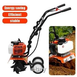 Petrol Garden Tiller Rotovator Cultivator Rotavator Soil Patch 52cc Heavy Duty