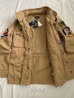 Polo Ralph Lauren M65 military patch army field combat jacket Size XS, RRP £349