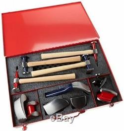 PowerTec Hammer & Dolly 11 Piece Tool Kit Supplied In Heavy Duty Metal Case