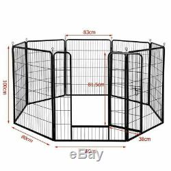 Puppy Playpen Dog Run Heavy Duty 8 Piece Enclosure Pen 80 x 100 cm (Height) XL