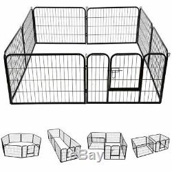 Puppy Playpen Dog Run Heavy Duty 8 Piece Enclosure Pen 80 x 100 cm (Height) XL