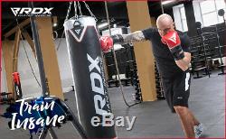 RDX 5FT Heavy Filled Duty Boxing 17 Piece Punch Bag Kick Martial Arts Set Black