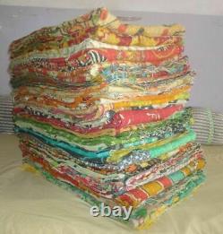 Reversible Vintage Kantha Quilts WHOLESALE LOT 10 PC Heavy Gudri Throws Blankets