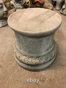 Round pedestal plinth column Garden concrete stone ornament solid heavy piece AC