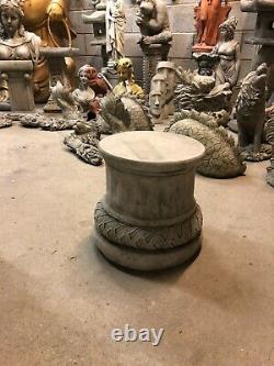 Round pedestal plinth column Garden concrete stone ornament solid heavy piece AC